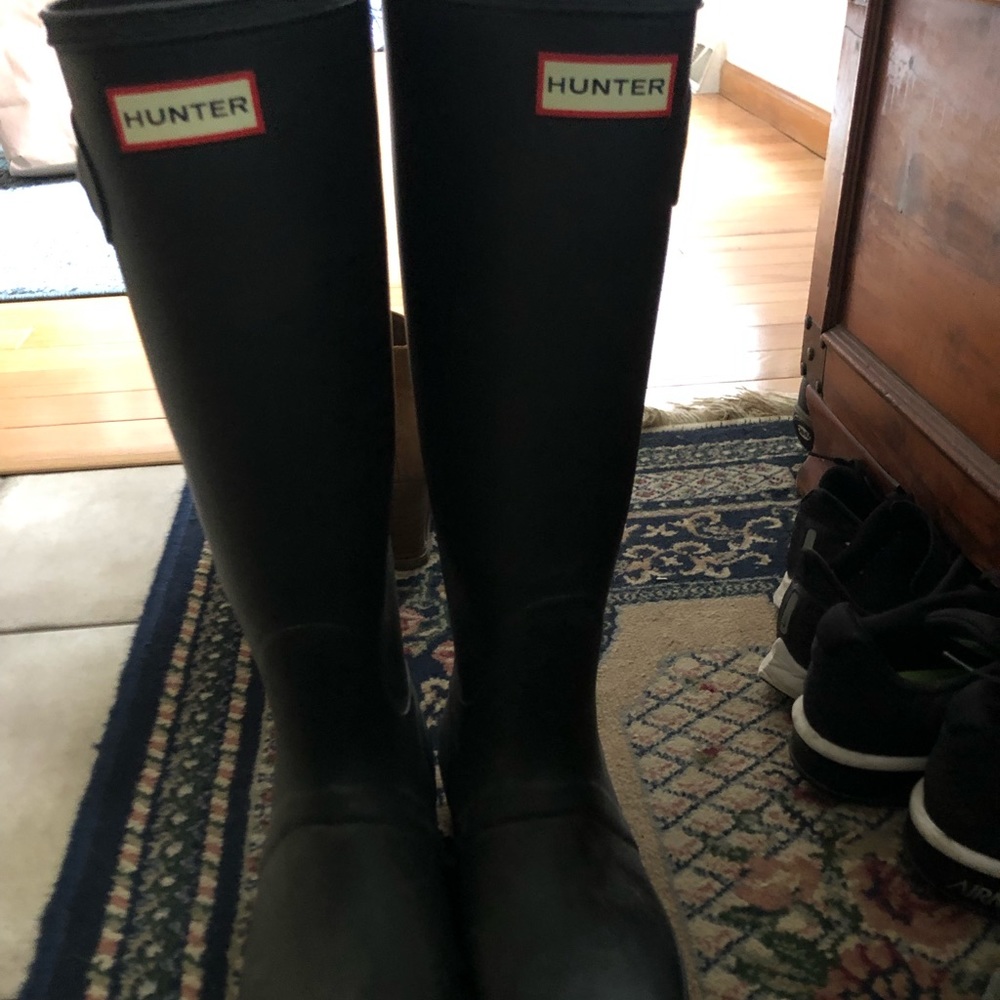 Womens black hunter boots
